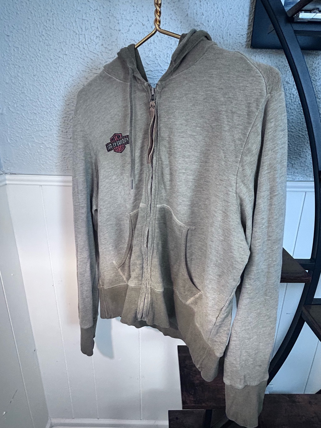 Harley-Davidson Men's Light Full-Zip Hoodie With Logo